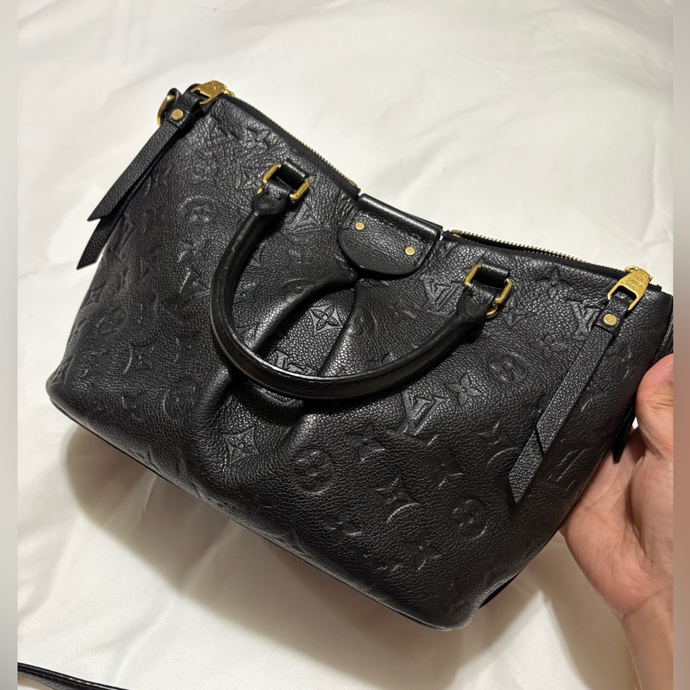Louis Vuitton Mazarine Black Leather Handbag